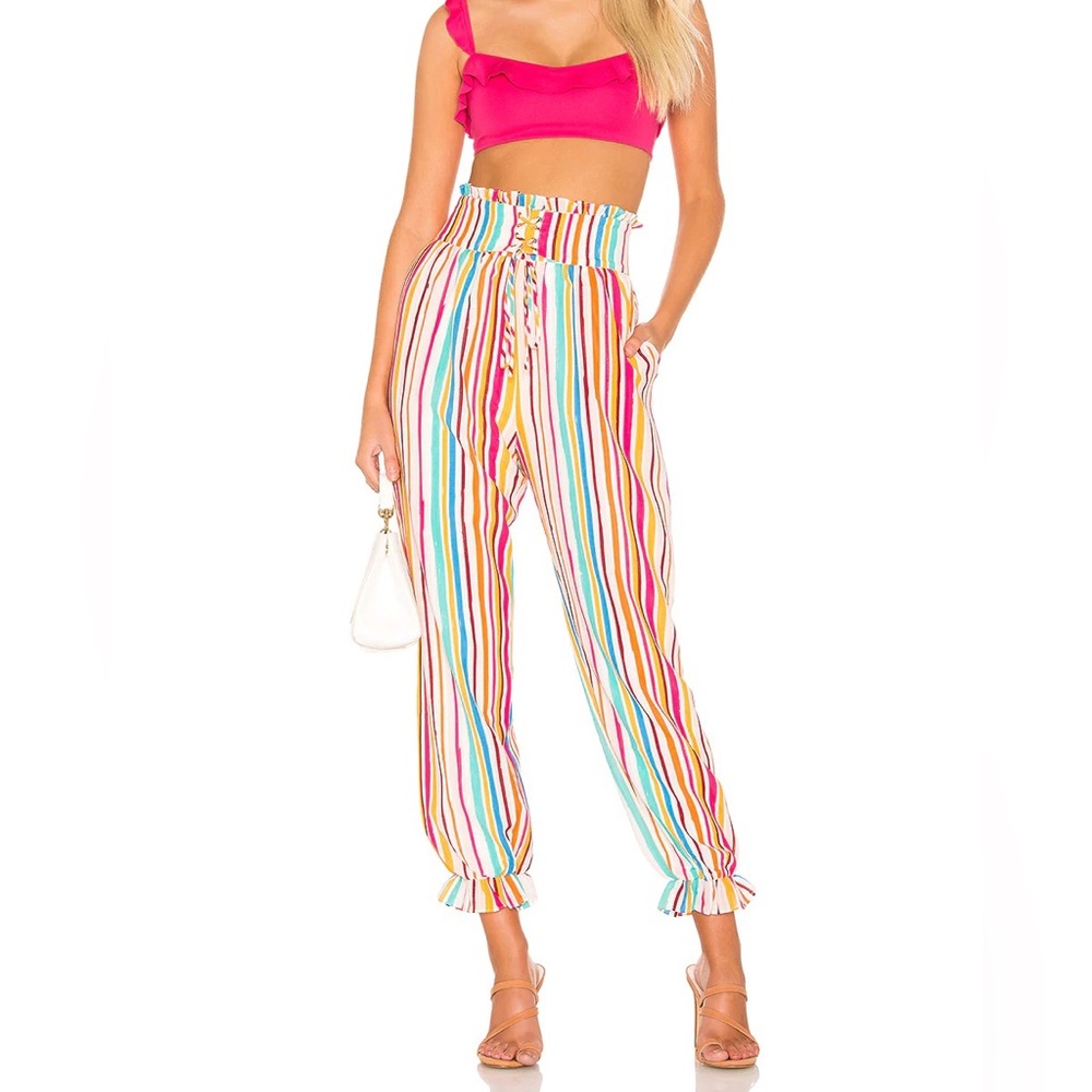 Tularosa Quinn Pant in Ivory Multi-Stripe from Revolve